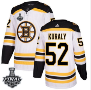 Bruins #52 Sean Kuraly Weiß 2019 Stanley Cup Final Stitched